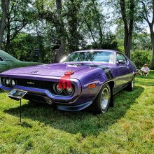 Purple Dodge Challenger GTX