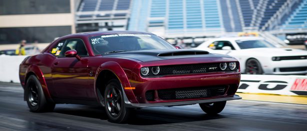 Dark red SRT Challenger