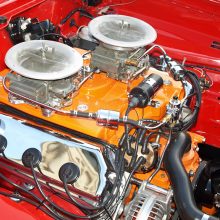 Dodge gave the Race HEMI the same 425 horsepower rating as the Street HEMI. The truth is, typical Street HEMIs are closer to 480 horsepower and cross-rammed Race HEMIs like this exceed 600 horsepower after typical race preparation. The NHRA leveled the field by assigning corrective “factors” to curb rule book abuses.