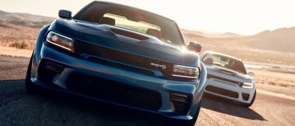 dodge vehicles driving on the road