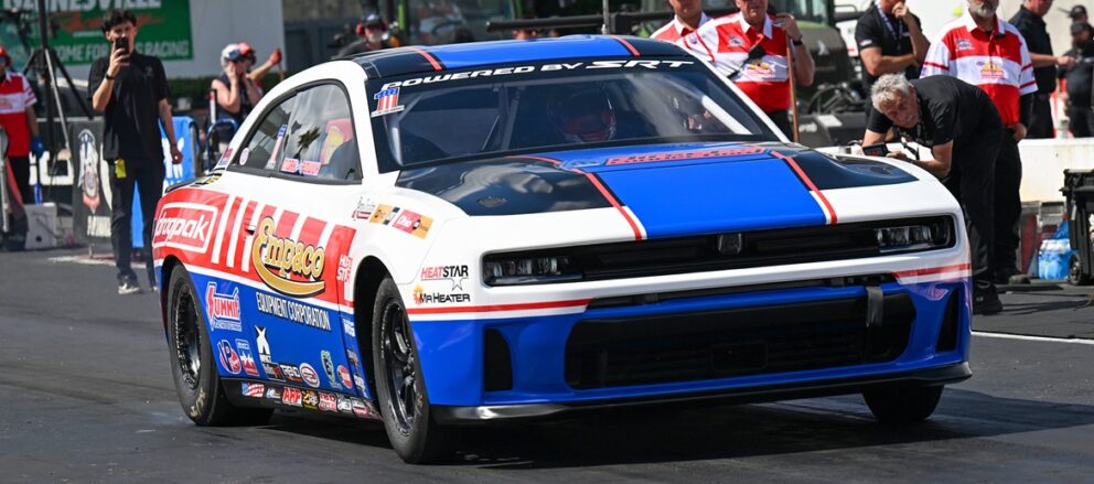Cowboy Up: Mark Pawuk Makes NHRA Debut in New Dodge Charger Drag Pak at Gatornationalsimage